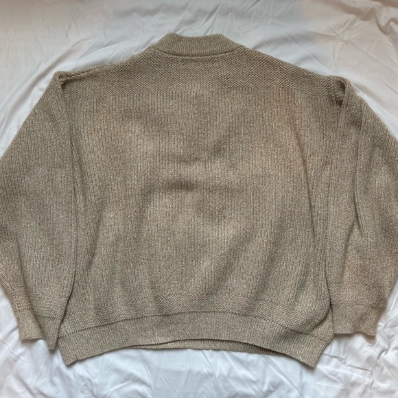 Cabela's Granola Brown Grandpacore Chunky Knit Fisherman Hunting Men’s Sweater - Picture 7 of 9